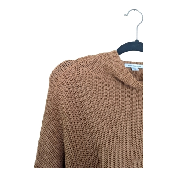 American Eagle Oversized Mock Neck Sweater Women's XS/S Brown - Picture 5 of 7